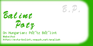 balint potz business card